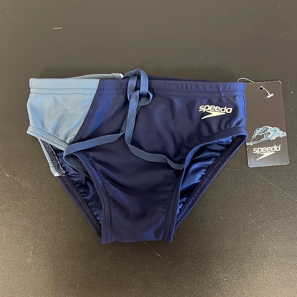 New with tags Blue Boys Speedo - Picture 1 of 5